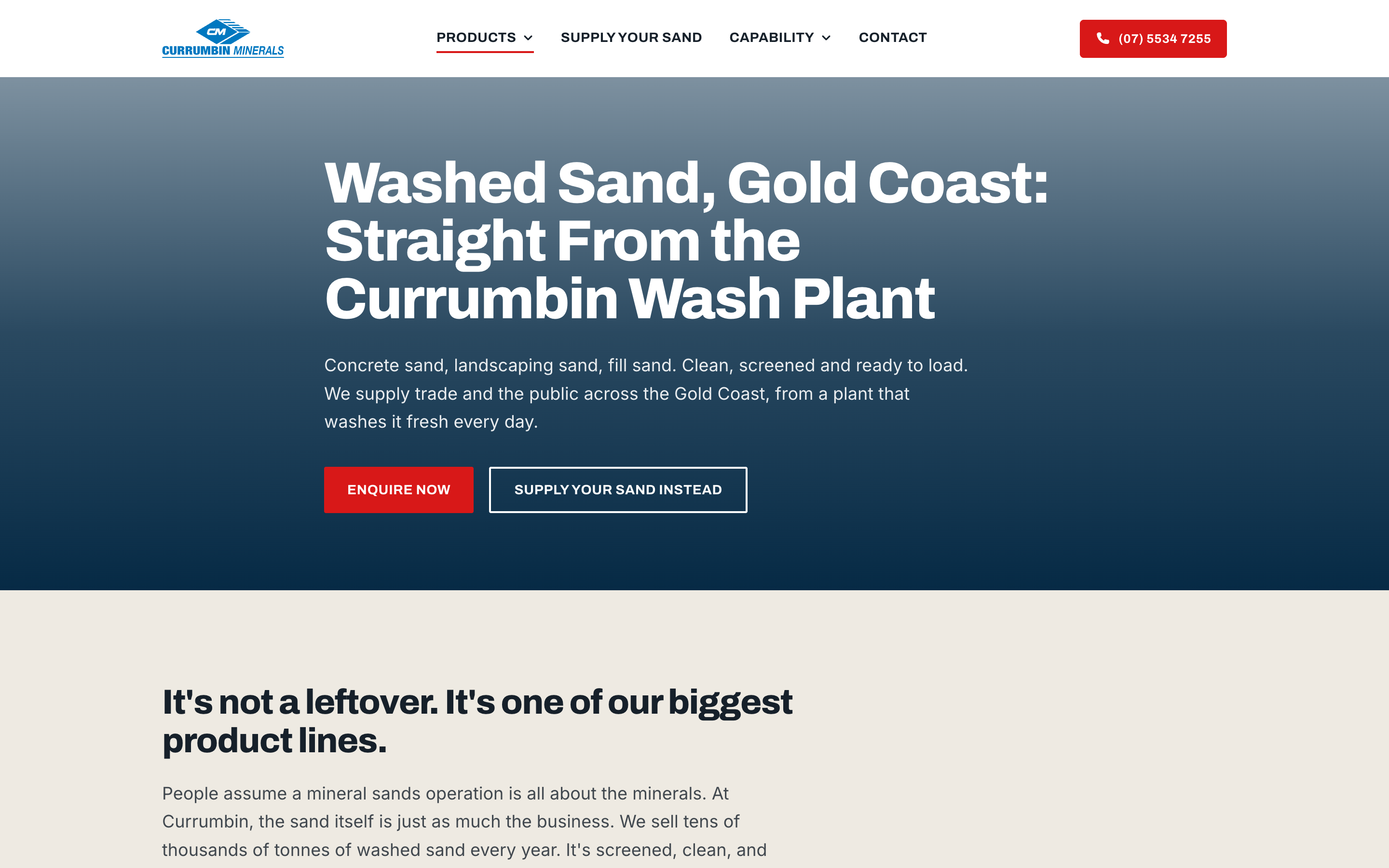 Washed sand page